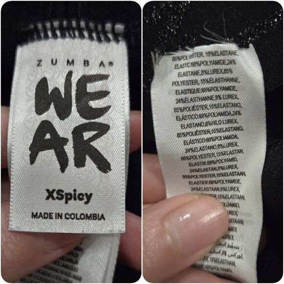 Zumba Power Leggings Bold Black Size XS (E084) - Picture 5 of 6
